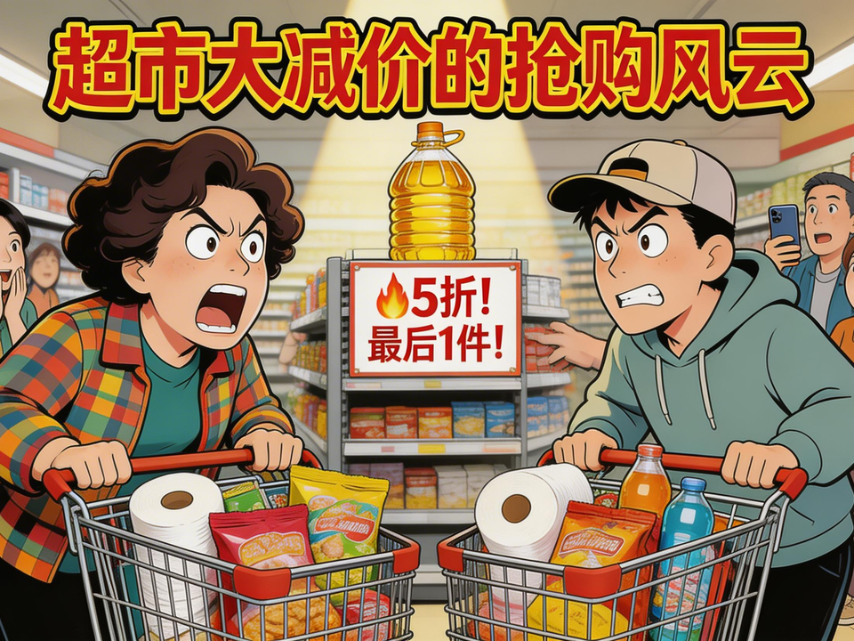 超市大减价的抢购风云 封面