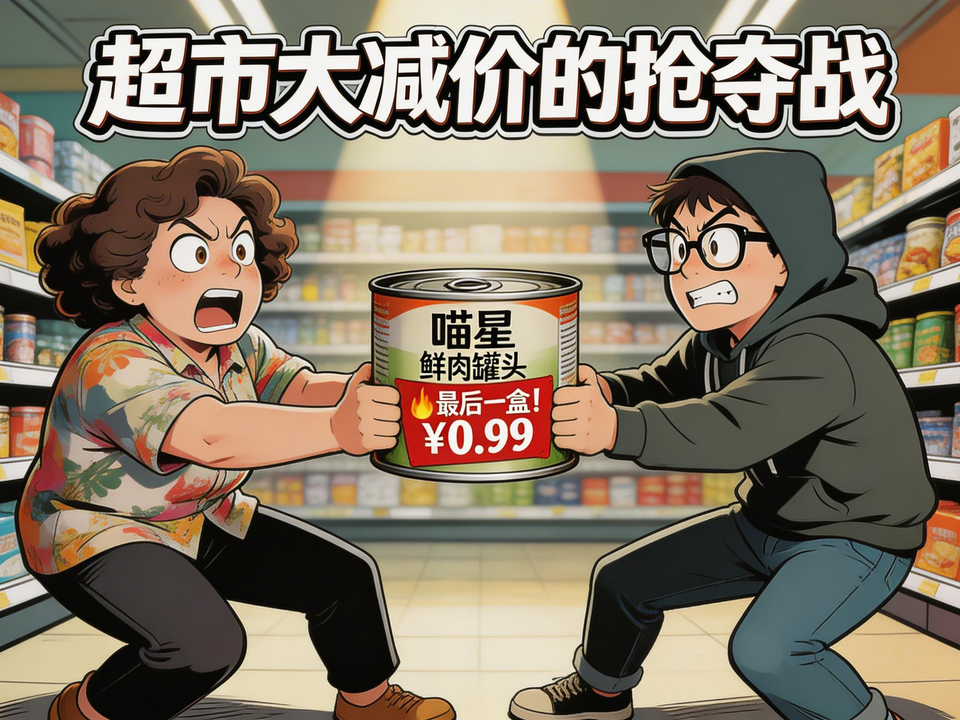 超市大减价的抢夺战 封面
