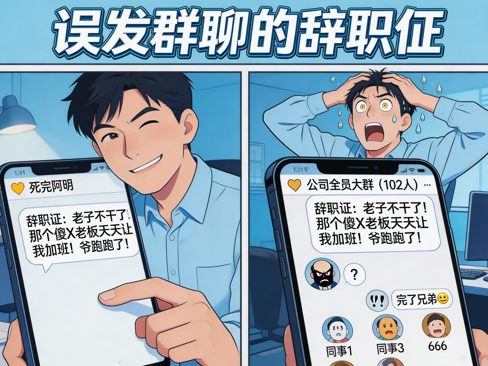 误发群聊的辞职信 封面
