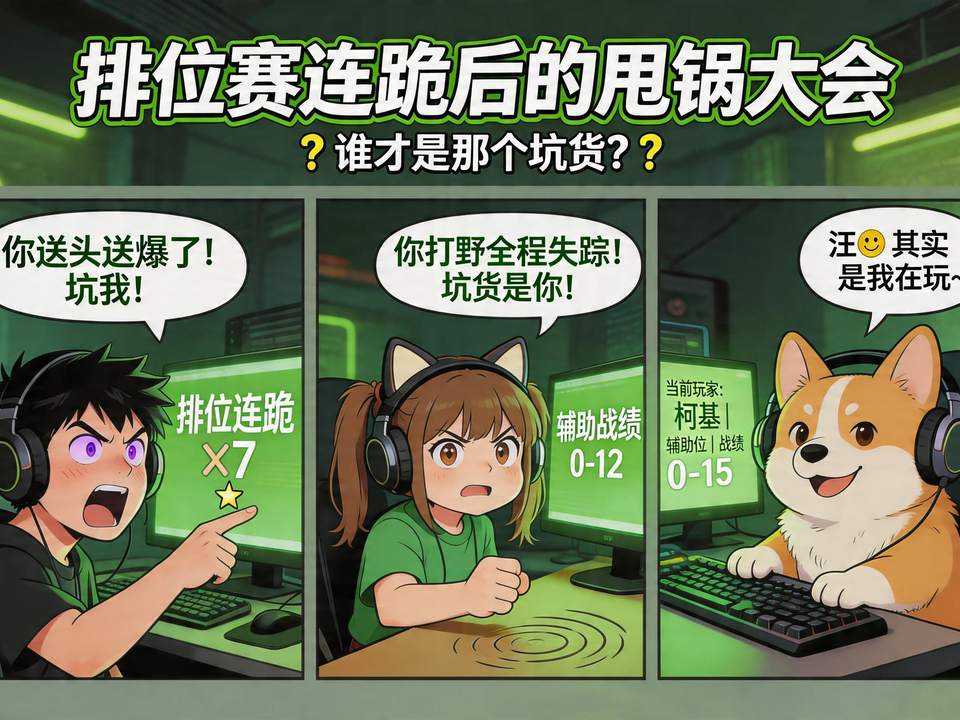 排位赛连跪后的甩锅大会 封面