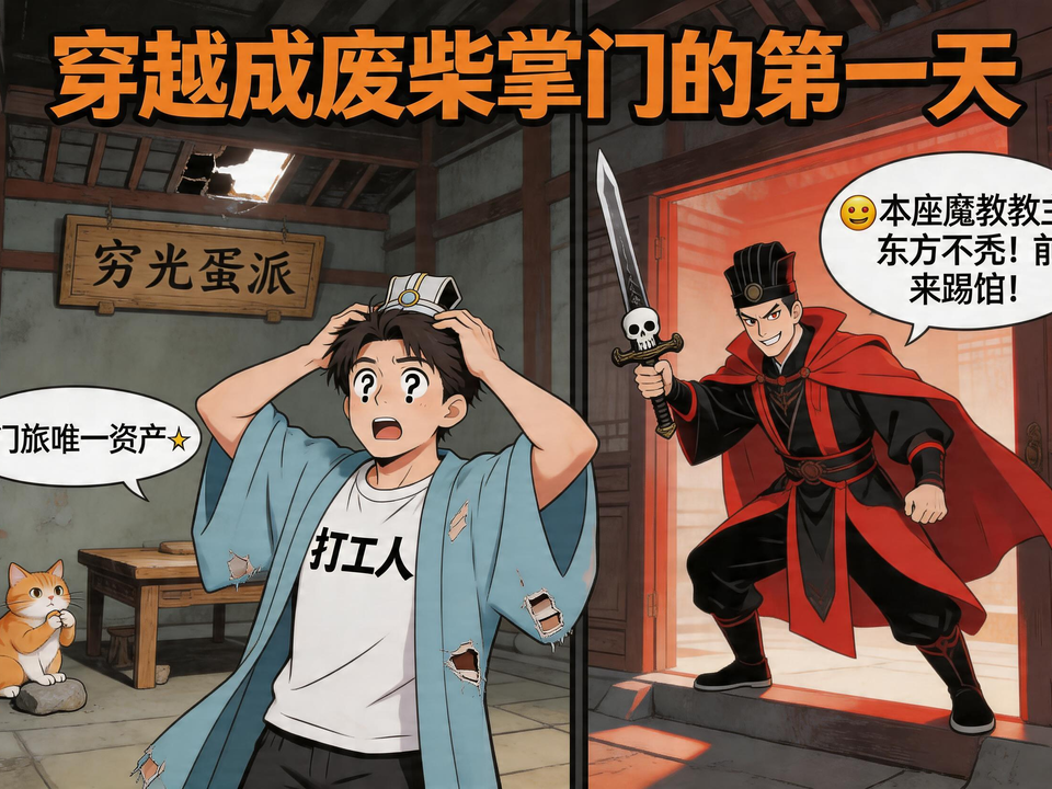 穿越成废柴掌门的第一天 封面