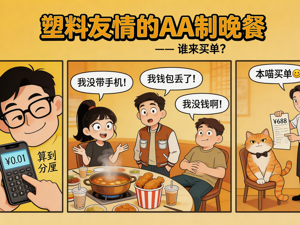 塑料友情的AA制晚餐 封面