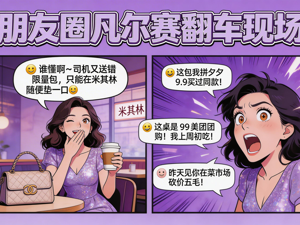 朋友圈凡尔赛翻车现场 封面