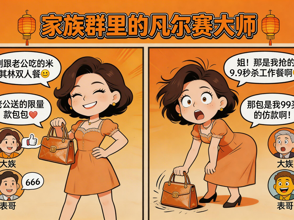 家族群里的凡尔赛大师 封面