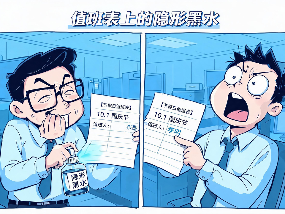 值班表上的隐形墨水 封面