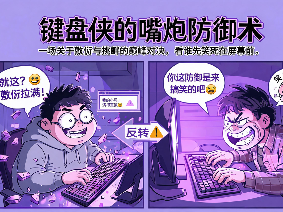 键盘侠的{{noun}}防御术 封面