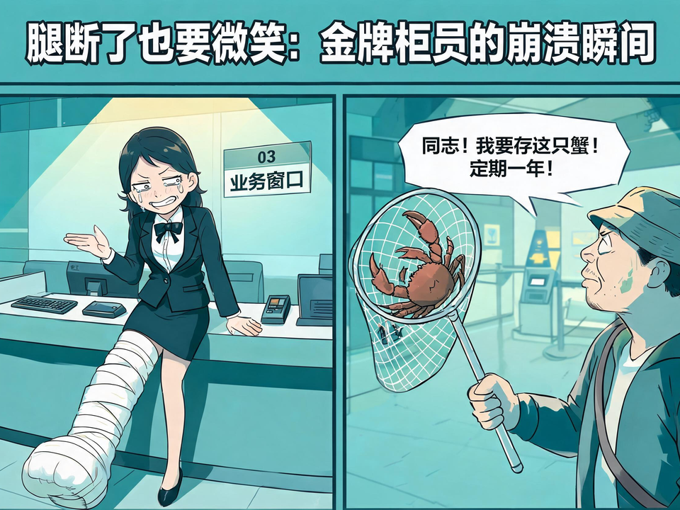 腿断了也要微笑：金牌柜员的崩溃瞬间 封面