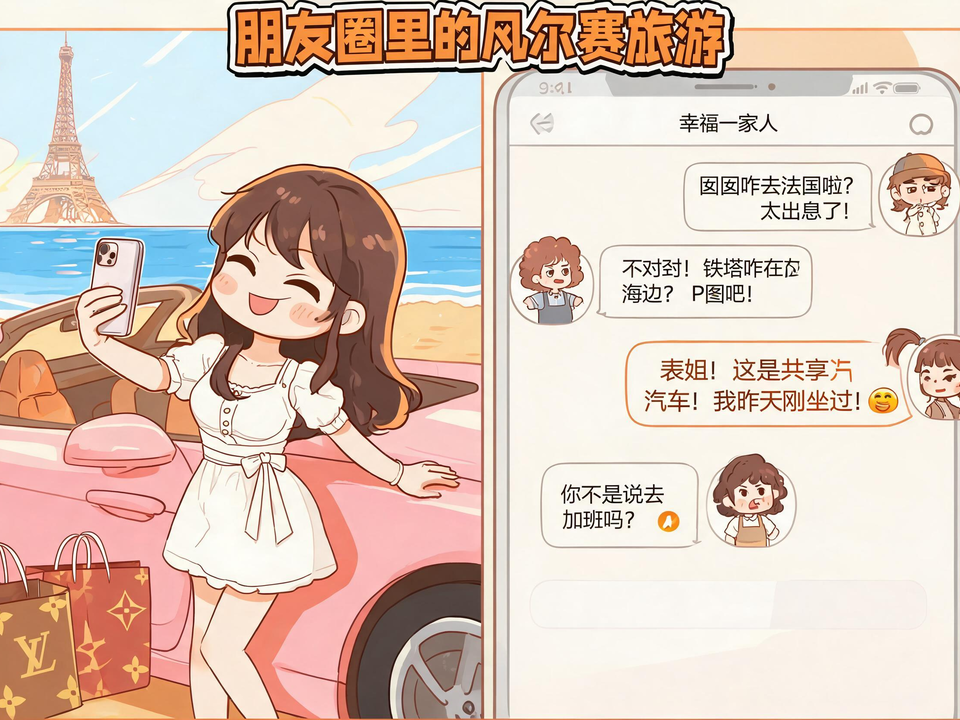 朋友圈里的凡尔赛旅游 封面